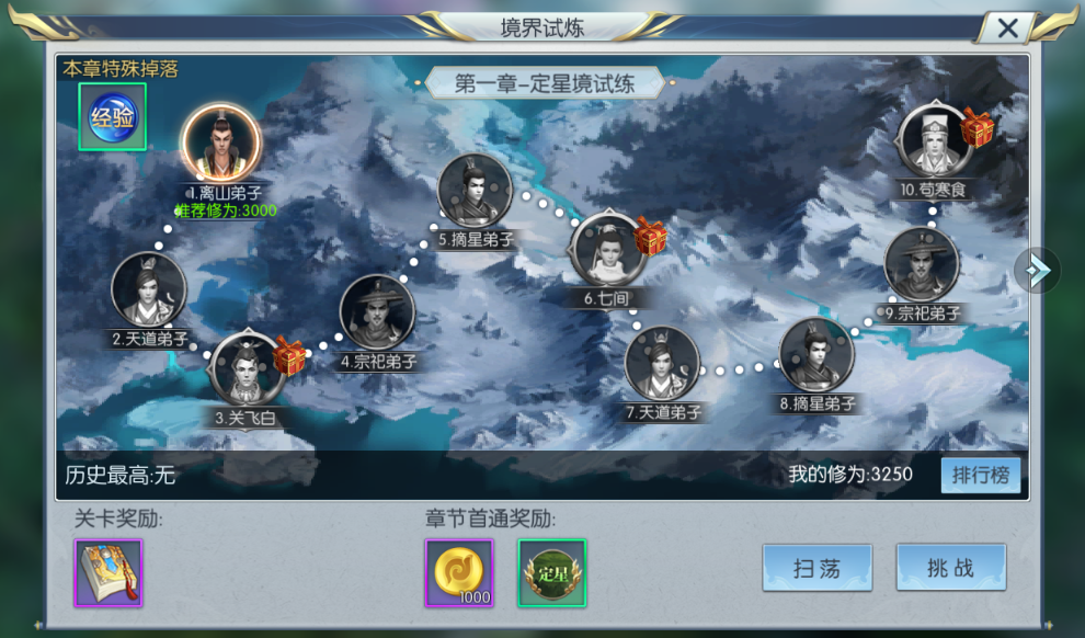 玩法关卡页面