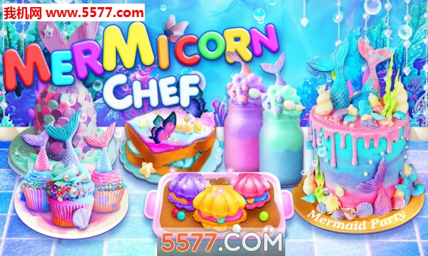 Unicorn Chef: Mermaid Mermicorn Girl Cooking Games(独角兽厨师美人鱼做饭游戏)截图3