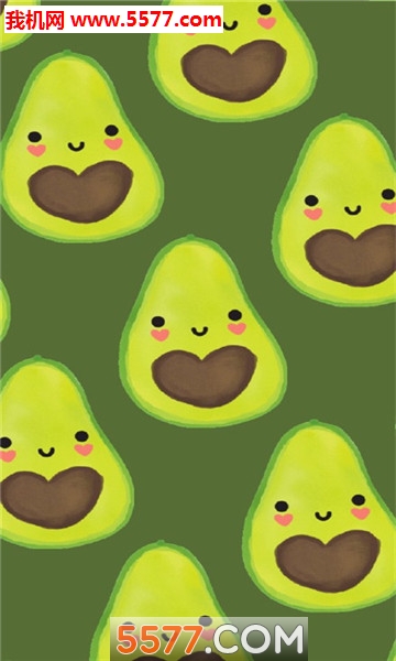 牛油果壁纸小清新卡通图下载-牛油果手机高清壁纸下载
