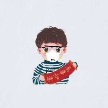 口罩情侣头像一对两张图片